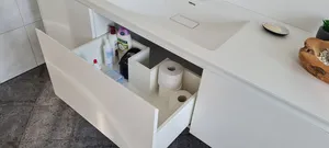 Schublade mit Ausschnitt für Siphon