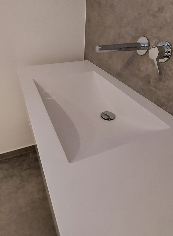 Galeriebild - Waschbecken mit Untertisch weiß 1 Nahaufnahme